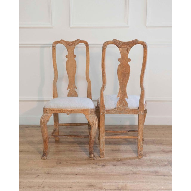 Pair of Swedish Rococo Chairs with Traces of Original Paint, Circa 1770 For Sale - Image 11 of 13