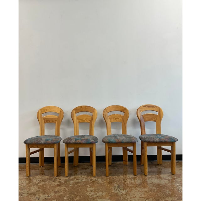 Mid-Century Modern Set of 4 Mid-Century Danish Pine Dining Chairs in "U-Back" Style in Style of Rainer Daumiller For Sale - Image 3 of 13