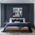 This original 48" x 48" acrylic painting presents a vibrant, playfully structured abstract composition featuring a grid of...