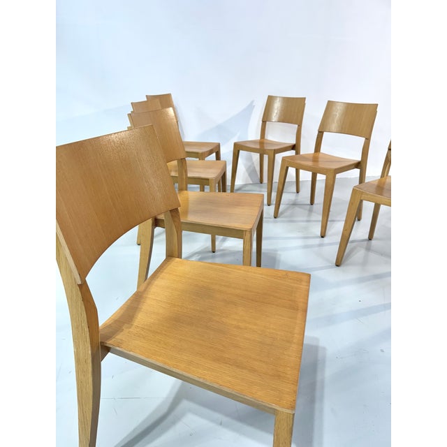 Vintage Beech Dining Chairs, 1980s, Set of 8 For Sale - Image 13 of 17