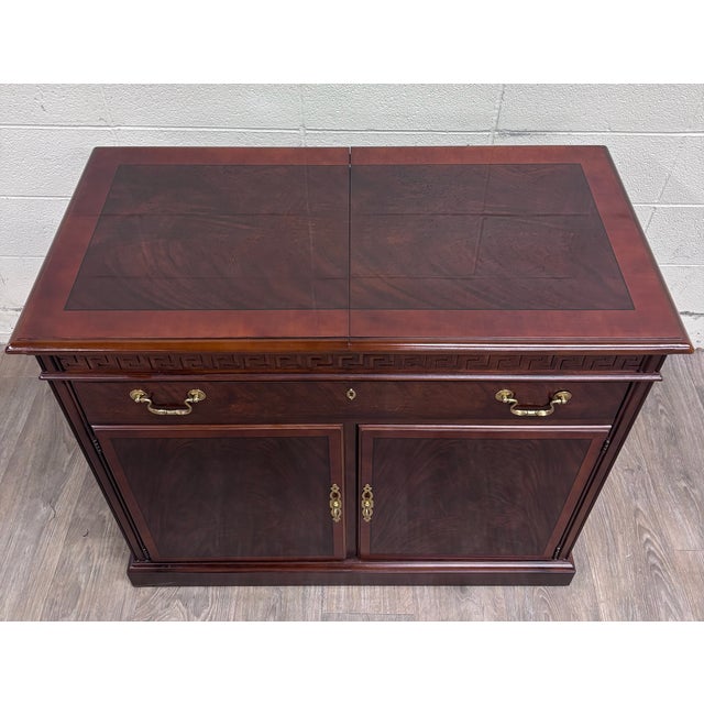 Drexel Vintage Drexel Mahogany Expandable Server Cabinet Buffet Dry Bar Liquor Cabinet For Sale - Image 4 of 15