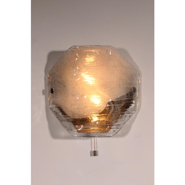 Large Glass Wall Lights by J.T Kalmar, 1970s, Set of 2 For Sale - Image 9 of 12