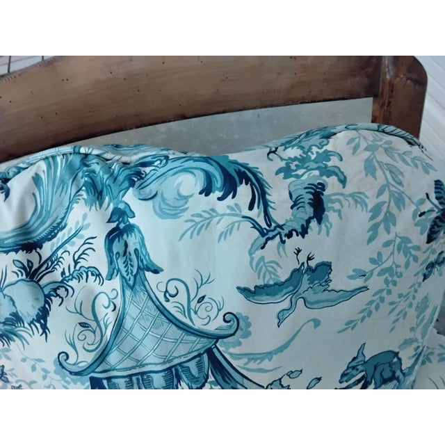 1980s Country French Chair and Ottoman For Sale In Naples, FL - Image 6 of 14