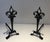 Mid-Century Modern Important Wrought Iron Andirons With a Fleur-de-lys - a Pair For Sale - Image 3 of 12