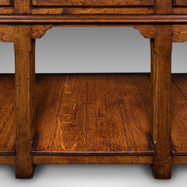 Vintage Suffolk Dresser Base, English, Oak, Victorian Revival, Kitchen Sideboard For Sale - Image 12 of 12