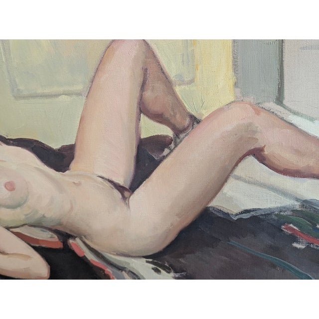 1950s Reclining Nude, Oil on Canvas, Signed "Chenoweth" For Sale - Image 4 of 7