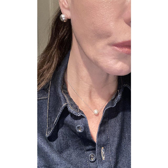 Tiffany and Co. Pearl and Sterling Silver Adjustable Necklace For Sale - Image 4 of 13