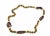 Long Tiger's Eye Amethyst and Garnet Bead Necklace with Gold Filled Ribbed Beads For Sale - Image 4 of 6