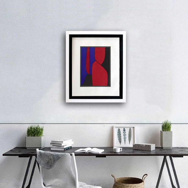 Victor Vasarely Original Limited Edition Lithograph. Plate Size : 26.5 x 31.7. cm. Frame Size: 20 3/4 x 24in. On Rives-...