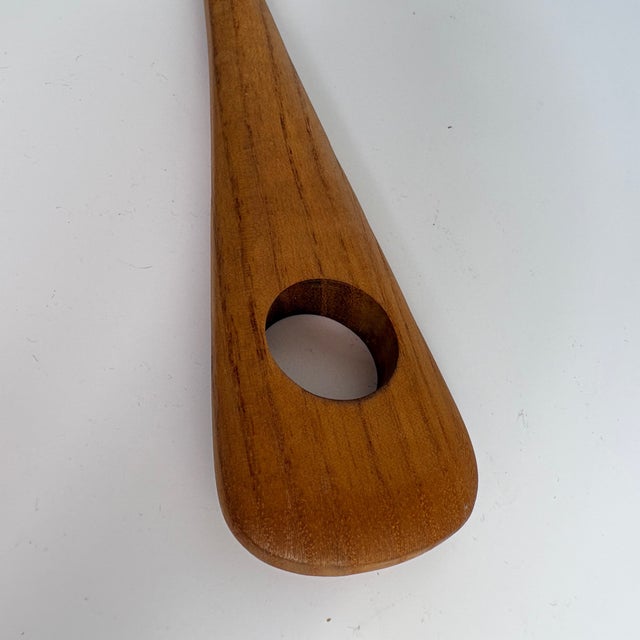 Hand Mirror in Oak, 1950s For Sale - Image 3 of 9