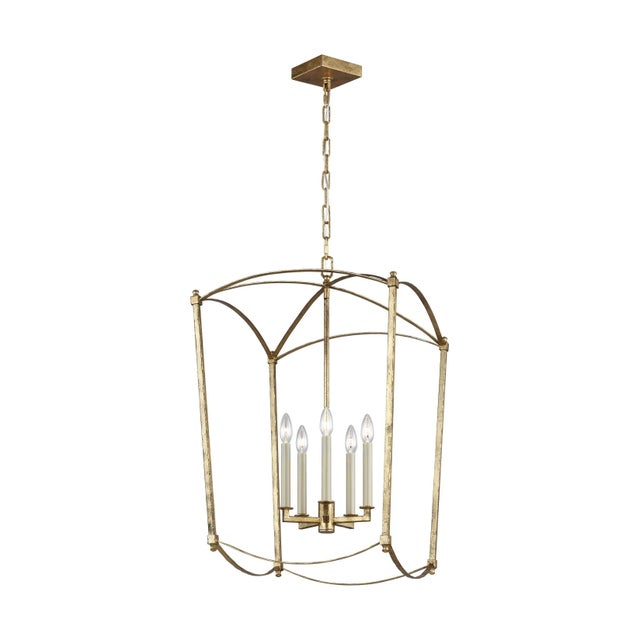 2020s Sean Lavin by Visual Comfort Studio Thayer Large Lantern, Antique Gild For Sale - Image 5 of 5