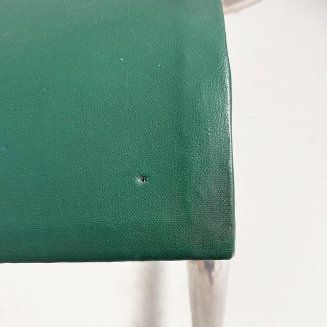 Italian Metal and Faux Leather Chairs by Maltoni Carlo Arredi Metallici, 1930s, Set of 2 For Sale - Image 11 of 18