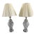1960s Waterford Style Cut Crystal Table Lamps With Shades, Chrome Bases, Ireland Attributed - a Pair For Sale