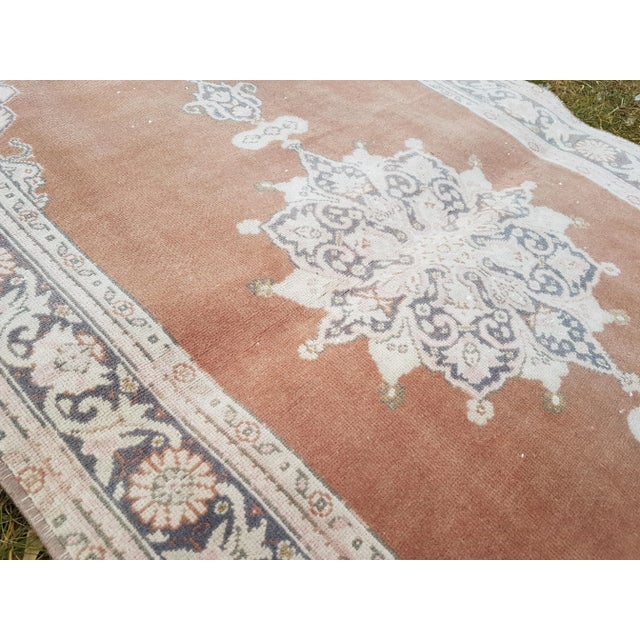 Turkish Oushak Rug Tan Carpet 2'9" X 4'11" For Sale - Image 4 of 11