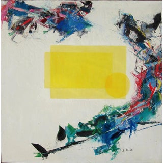 B. Kline, Yellow Abstract, Oil on Canvas For Sale