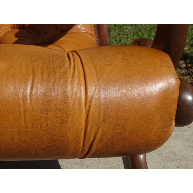 Armchairs in Wood and Upholstered Leather, 1970s, Set of 2 For Sale - Image 13 of 18