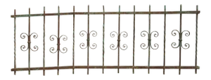 Antique Victorian Iron Garden Fence Element