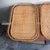 Boho Chic 1970s Woven Wicker and Bamboo Trays- A Pair For Sale - Image 3 of 5