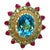 Bochic "Orient" Vintage African Ruby, Emerald, Blue Topaz & Diamond Ring For Sale - Image 15 of 18