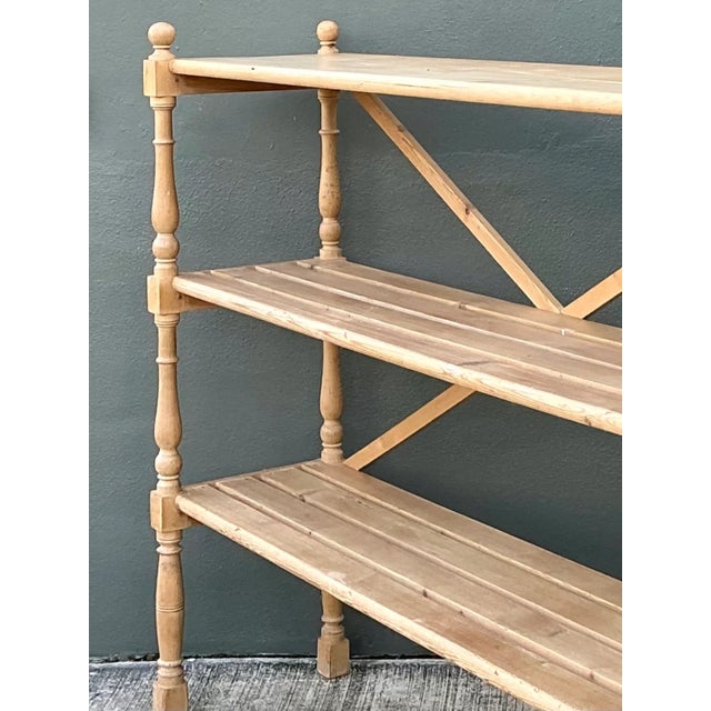 Vintage Three-Tier Pine Shelf For Sale - Image 10 of 12