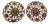 India Floral Enameled Brass Decorative Bowls - a Pair For Sale