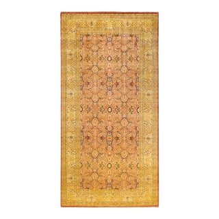 Mogul, One-of-a-Kind Hand-Knotted Area Rug in Orange, 6' 4" x 12' 6" For Sale