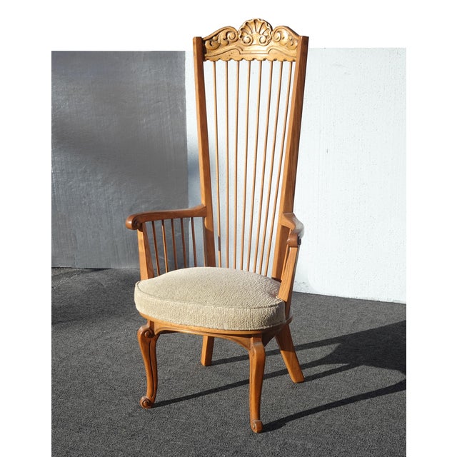 Set of 10 Vintage Mid Century Enkeboll La Condesa Oak Highback Spindle Chairs For Sale In Los Angeles - Image 6 of 16