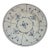 Mid-19th Century Rauenstein "Straw Flower" Blue & White Fluted Porcelain Plate For Sale
