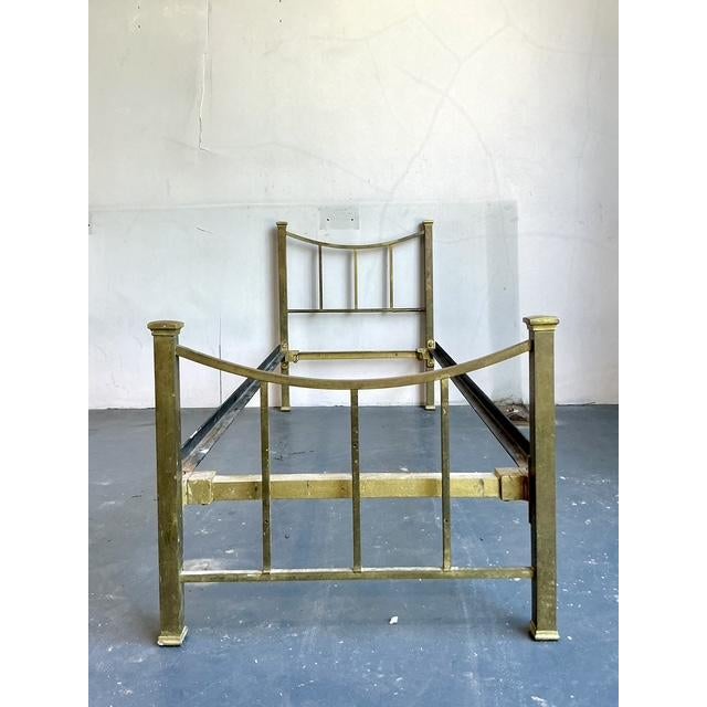 Art Deco Vintage Boho Brass Daybed For Sale - Image 3 of 8