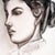 Black and White Charcoal Portrait Drawing of a Woman With Swept-Up Hair - Signed For Sale - Image 4 of 10