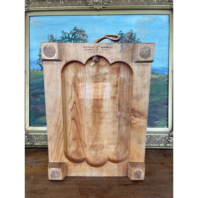Vintage Vermont Maple Butcher Block Cutting Board by Mountain Hardwood Adams Co., Dorset For Sale - Image 9 of 10