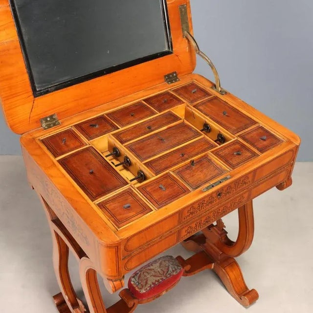 Charles X Worktable in Cherry For Sale - Image 3 of 13