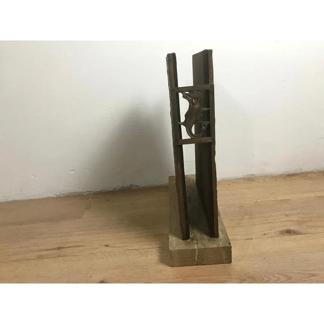 Copper & Travertine Book Holder For Sale - Image 10 of 11