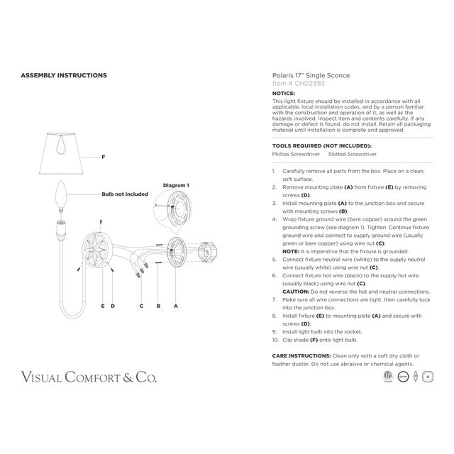 Chapman & Myers for Visual Comfort Signature Polaris 17" Single Sconce in Bronze with Linen Shade For Sale In Houston - Image 6 of 6