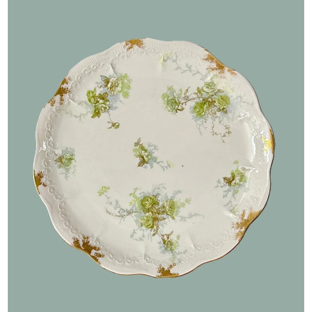 Limoges, France Rare Antique Limoges Jean Pouyat Plate Circa Early 1900s For Sale - Image 4 of 8