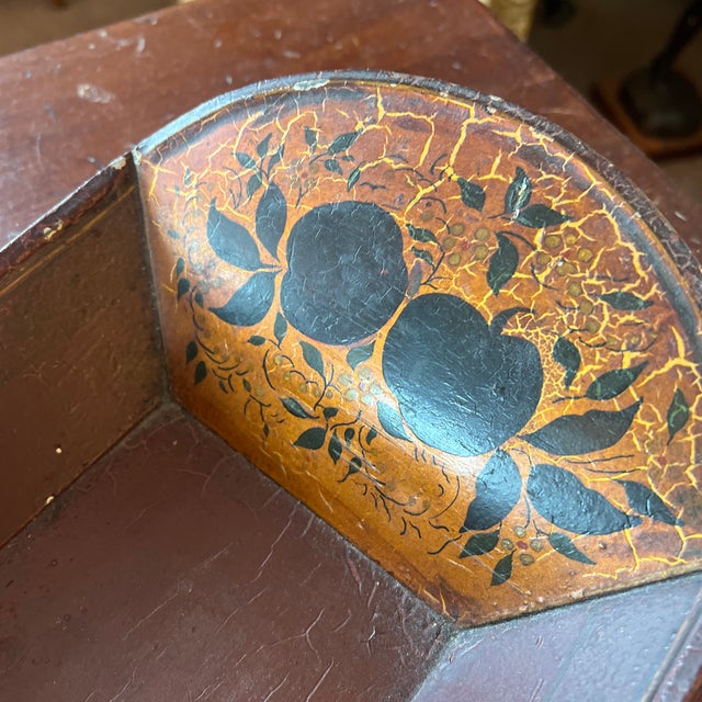 Late 19th Century 19th Century Toleware Hand Painted Bread Metal Bowl Basket For Sale - Image 5 of 9