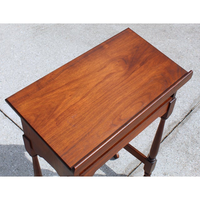 Brown Antique Colonial Revival Walnut Lectern | Bible / Dictionary Stand | Rolling Book or Music Stand | 33” H For Sale - Image 8 of 14