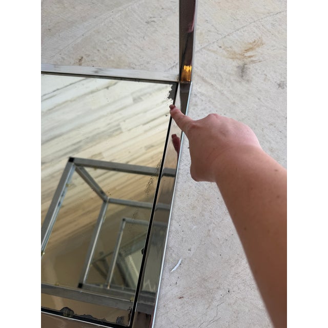 Geometric Chrome Etagere For Sale - Image 9 of 12