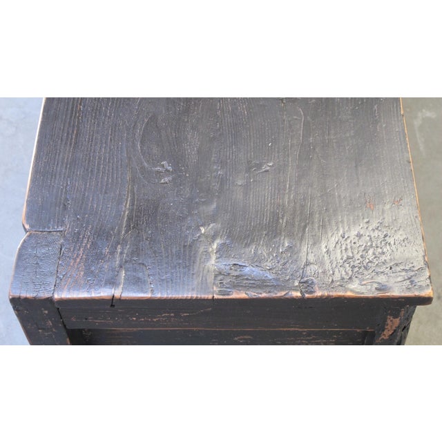 Wood 3 Door Black Farmer's Sideboard For Sale - Image 7 of 14