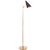 Clemente Floor Lamp in Hand-Rubbed Antique Brass with Black Designer: AERIN Height: 47.25" - 59.25" Shade Detail: Black...