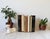 English Vintage Black and Gold Leather Faux Book Bookends - A Pair For Sale - Image 3 of 11