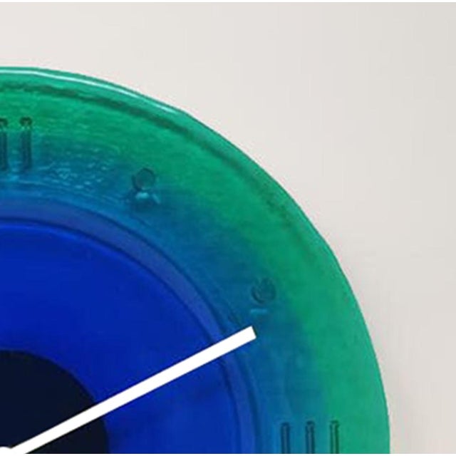 1970s Mid-Century Modern Murano Glass Wall Clock from Cà Dei Vetrai, 1960s For Sale - Image 5 of 9