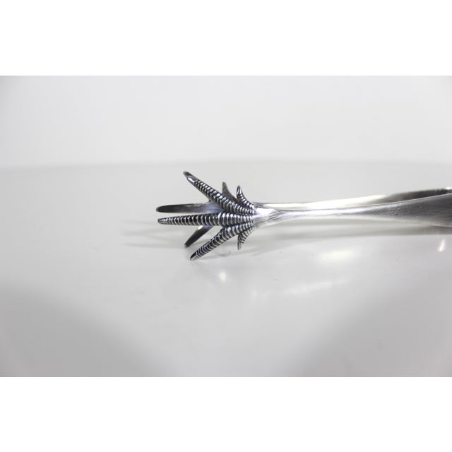 English Vintage Silver Bird Claw Sugar or Ice Tongs Bar Cart Styling For Sale - Image 3 of 12