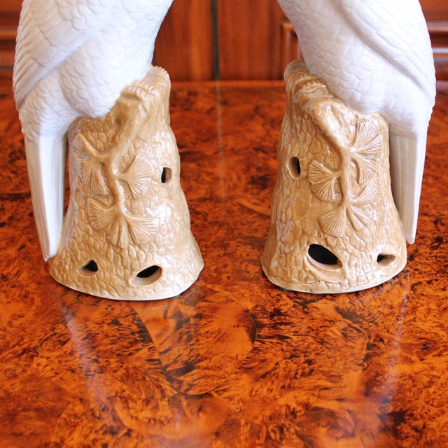 Chinese Export Porcelain Cockatoos - A Pair For Sale - Image 12 of 14