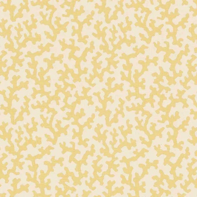 Sample- Schumacher X Veere Grenney Folly Fabric in Straw For Sale