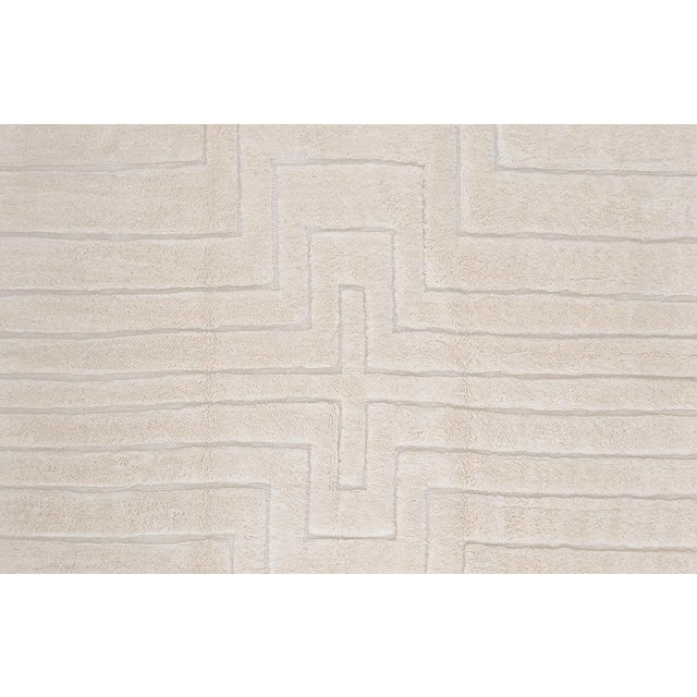 Textile Large Hand-Knotted Wool Rug by Azele Studio For Sale - Image 7 of 11