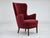 Vintage Danish Chair in Cherry-Red Furniture Velour, 1960s For Sale - Image 17 of 18