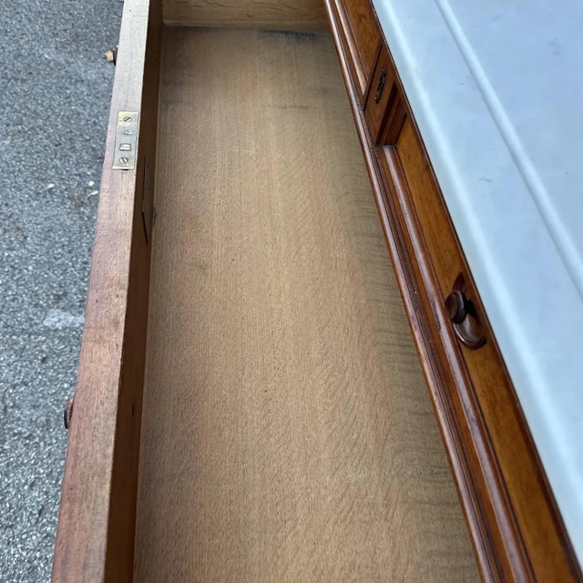 19th Century French Chest W/White Marble Top For Sale - Image 11 of 11