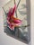 Contemporary White Package with Stargazer by Sarah van der Helm | Oil on Cradled Panel Oil painting of a stargazer lily on crumpled paper. For Sale - Image 3 of 5