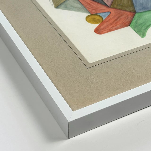 e.j. Hartmann (American, B. 1925) - Vintage Abstract Postmodernist Mixed Media Painting, Signed (1977, Framed) For Sale - Image 4 of 5